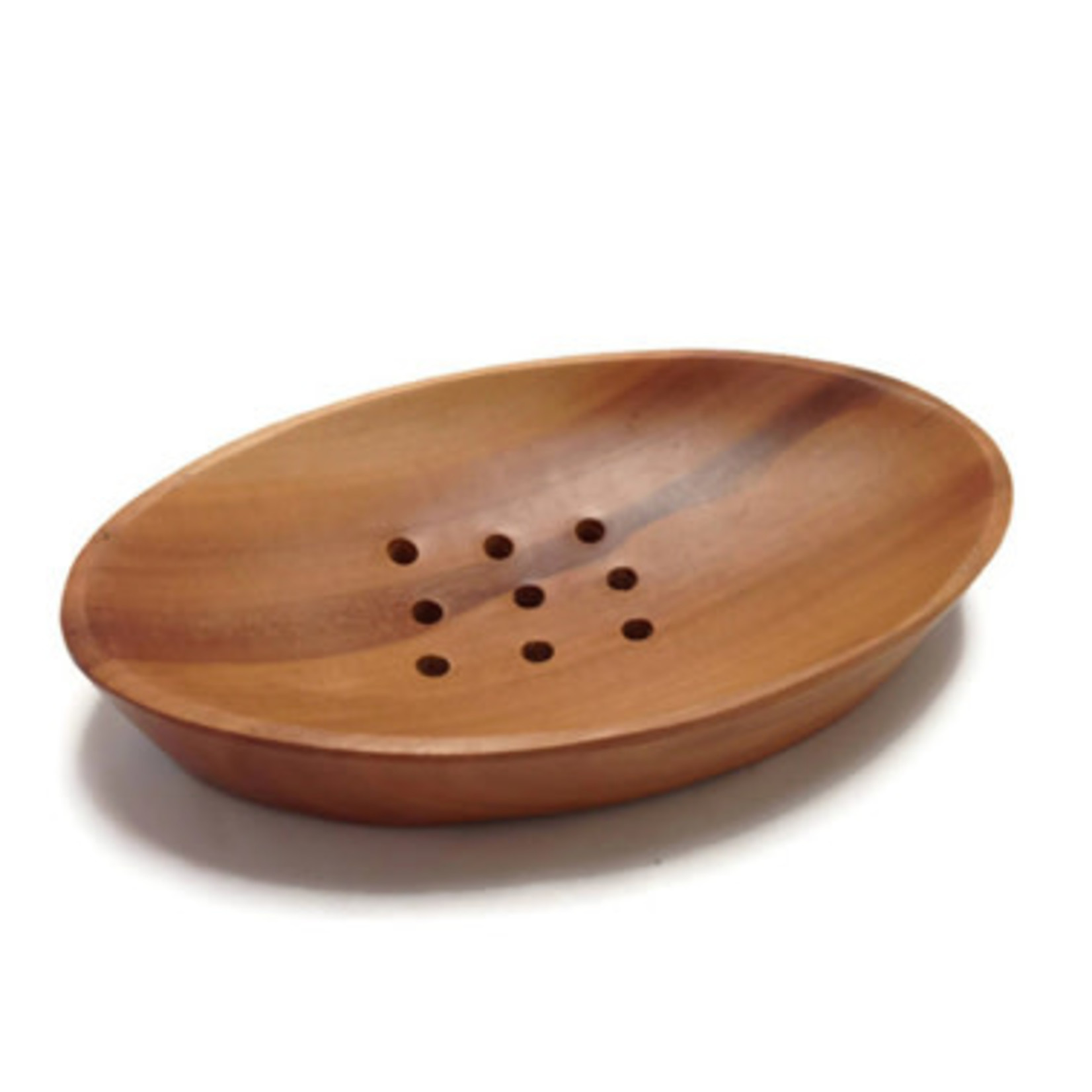 Hand Carved Fruitwood Soap Dish Oval