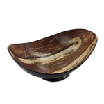 Hand Carved Cocoshell Soap Dish Plain No Hole