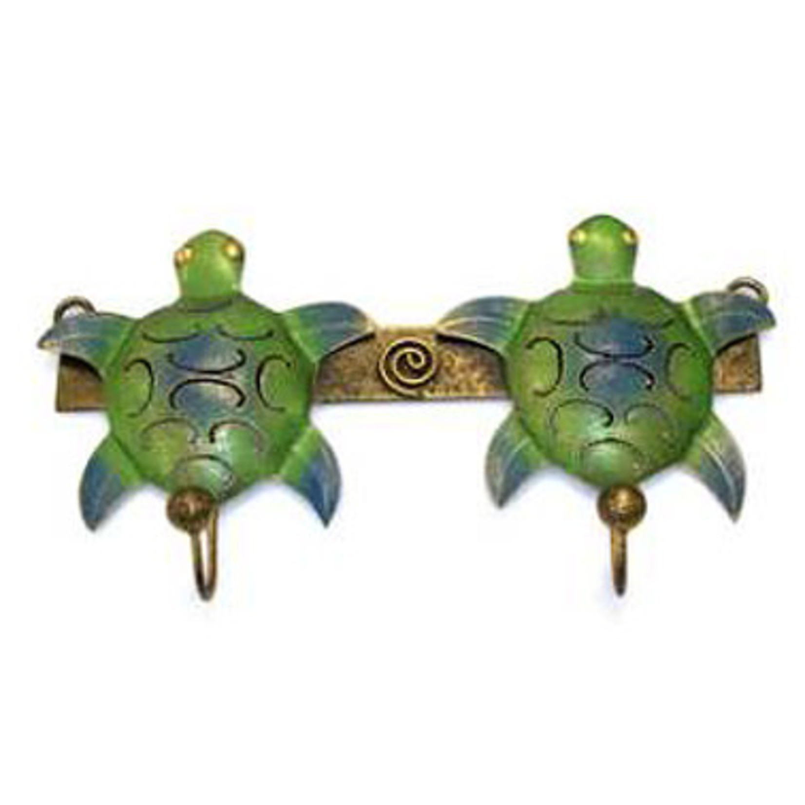 Handmade and Painted Double Iron Hook Turtle