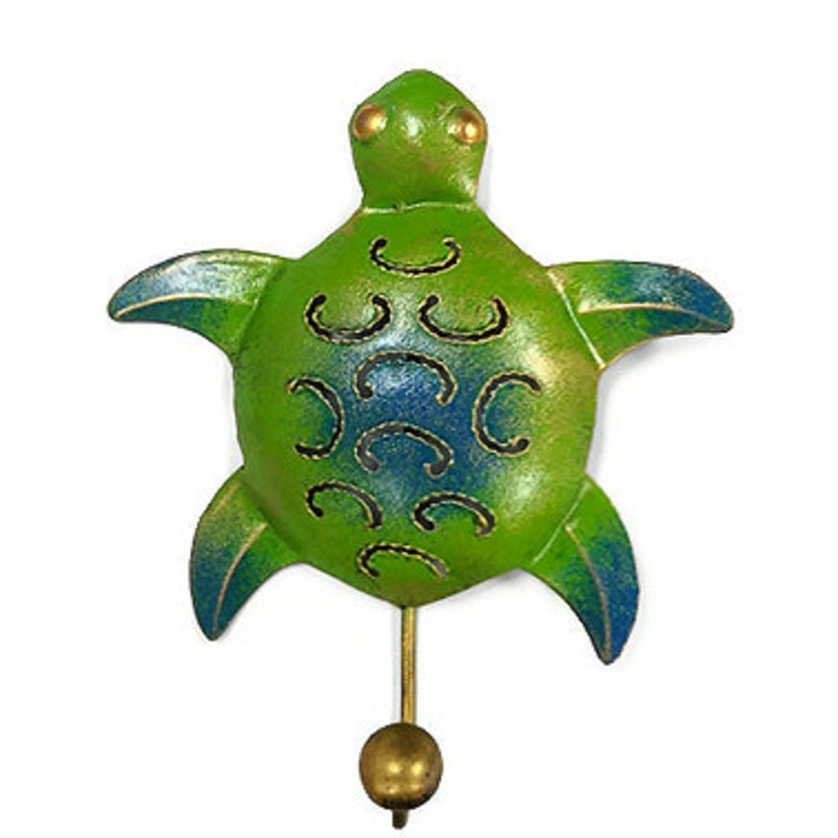 Handmade and Painted Iron Hook Turtle
