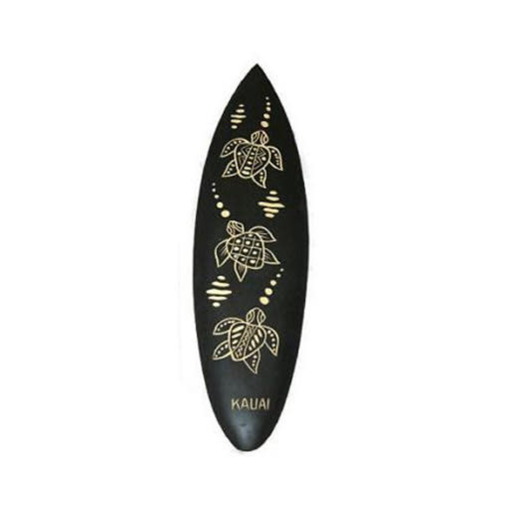 Hand Carved Mango Wood Kauai Surfboard Large #1