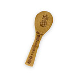 Carved Bamboo Rice Spoon Pineapple Hawaii