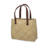 Lauhala Tote Bag with Leather Handles *AVAILABLE IN 4 SIZES*