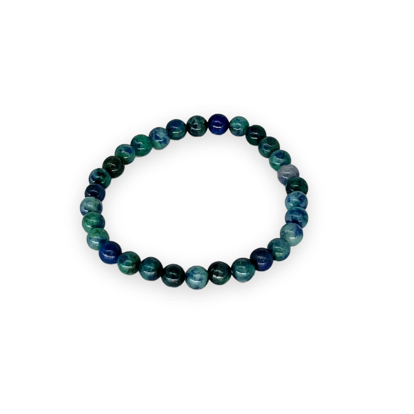 Azurite Gemstone Stretch Bracelet 6mm