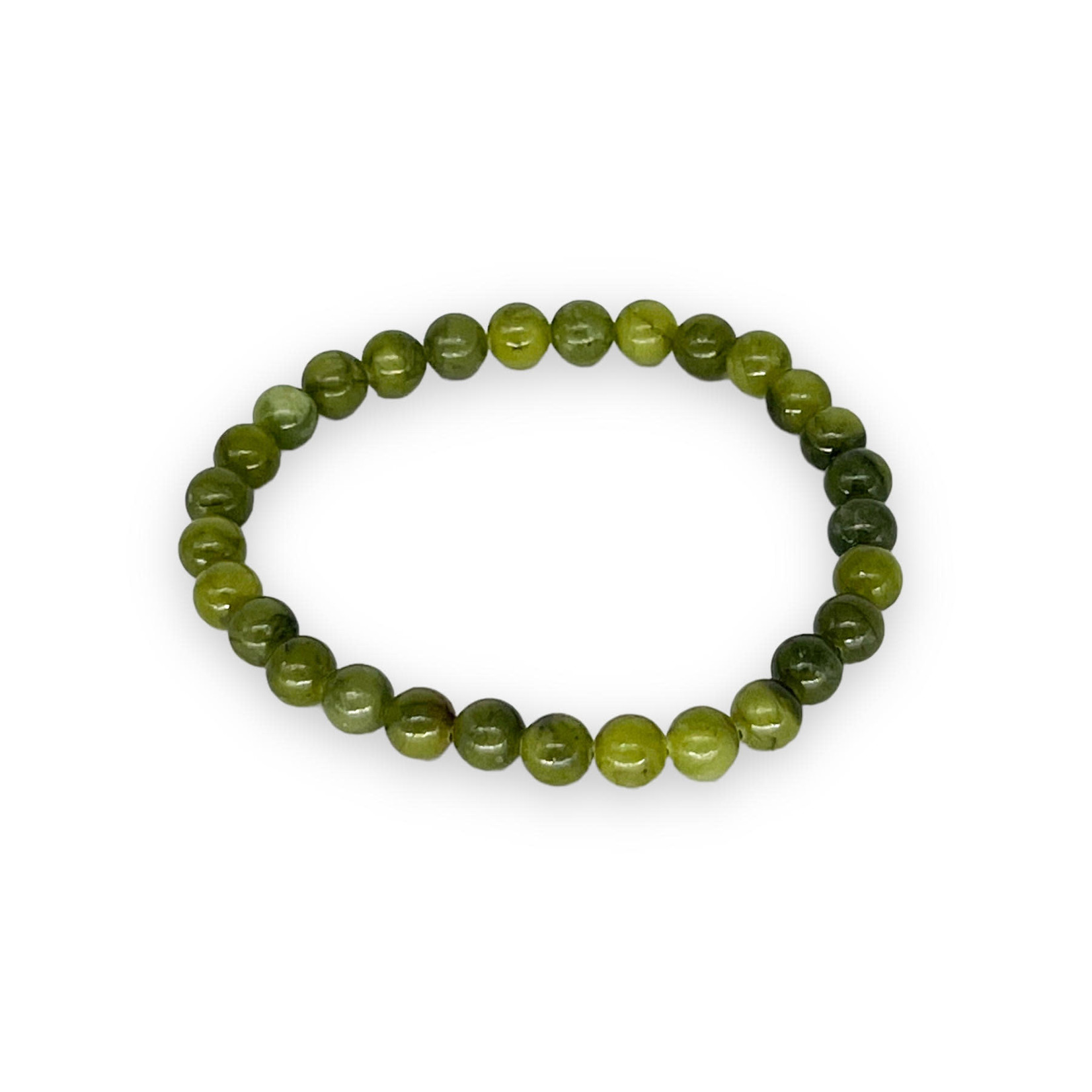 Canada Jade Gemstone Gemstone Stretch Bracelet 6mm