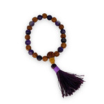 Rudraksha and Amethyst Bracelet