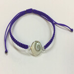 Adjustable String Bracelet with Eye of Shiva Purple