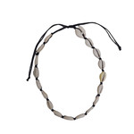 Adjustable Cowry Shell Necklace Black