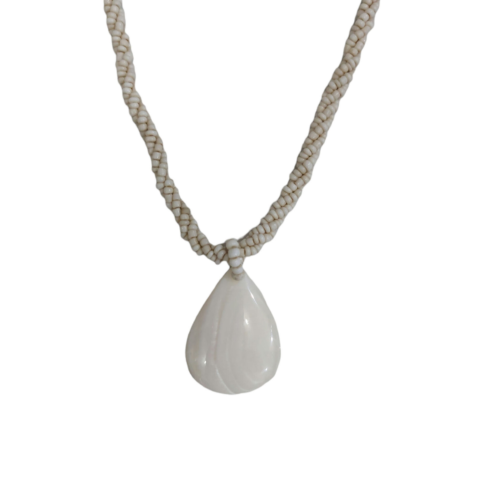 Small Mother of Pearl Rain Drop Shell Necklace