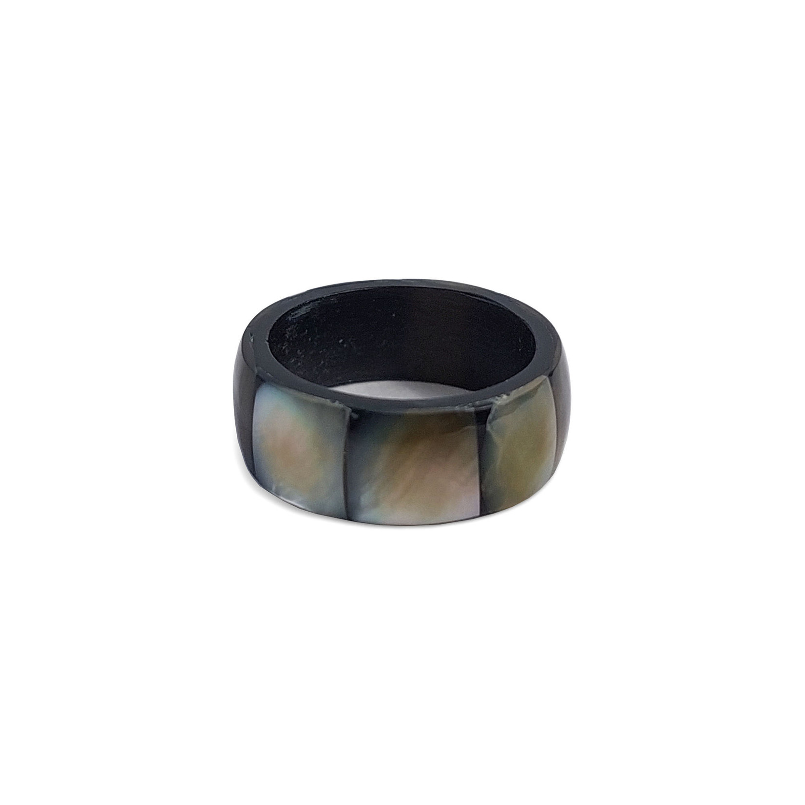 Grey Shell Resin Ring