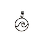P346 Sterling Silver Wave Pendant