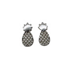 SE475 Sterling Silver Tiny Pineapple Stud Earrings