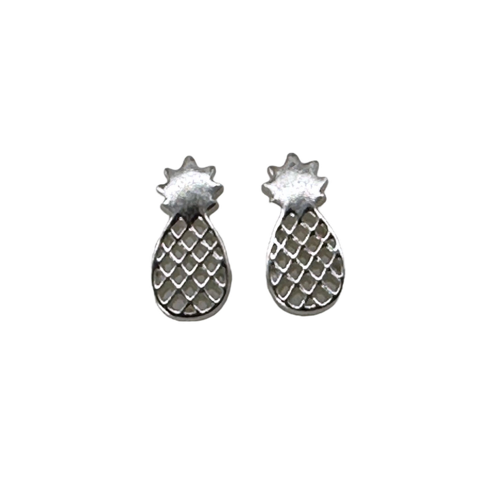 SE475 Sterling Silver Tiny Pineapple Stud Earrings