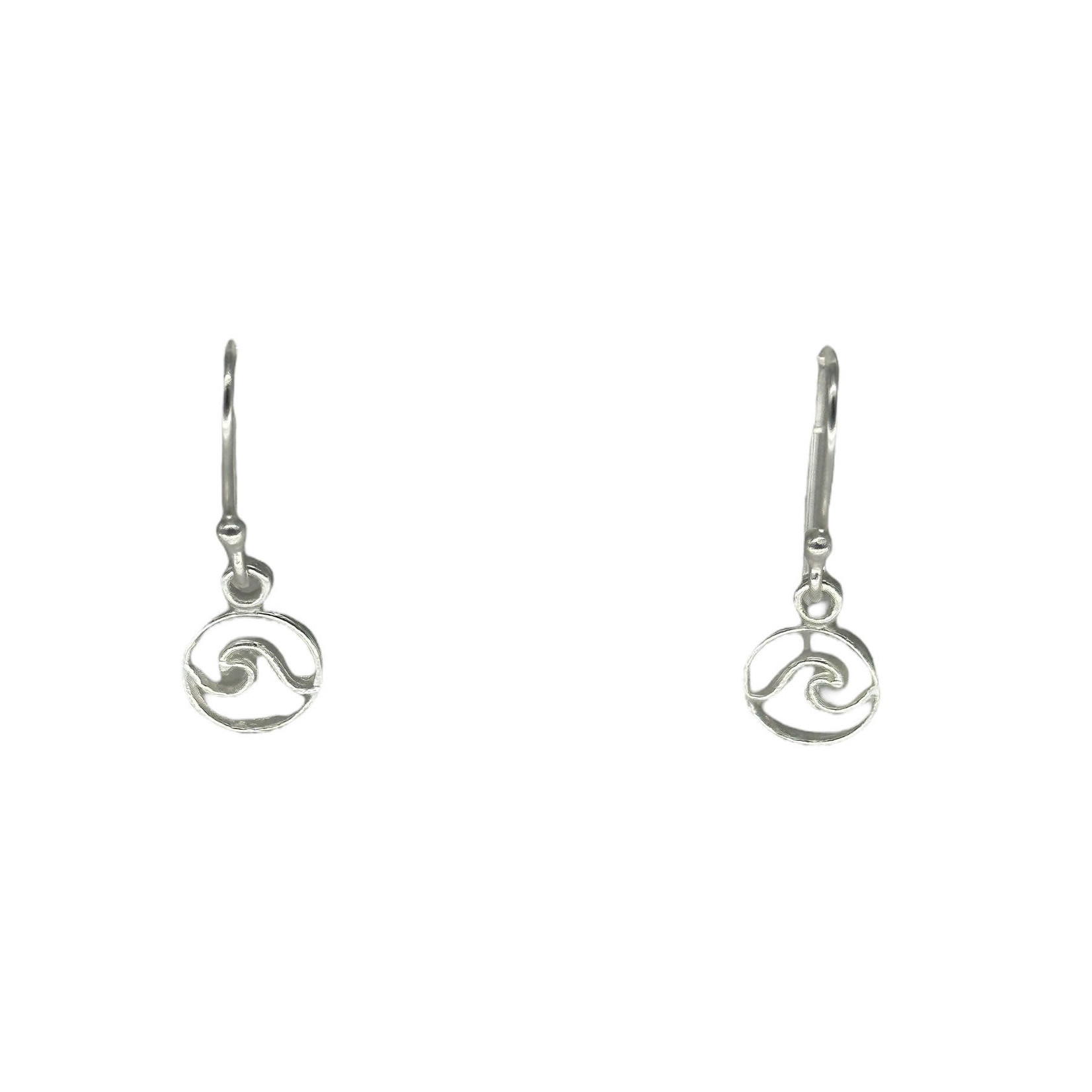 SE486 Sterling Silver Wave Dangle Earrings