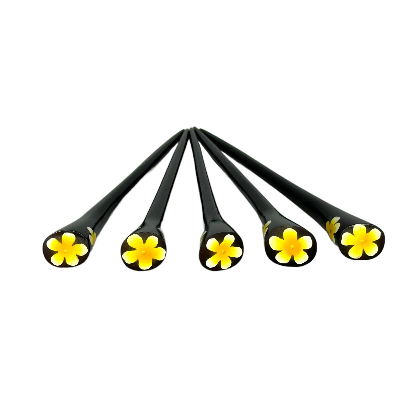 5 Pack Bunga Hair Stick Yellow