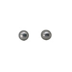 6mm Pearl Stud Earrings Grey
