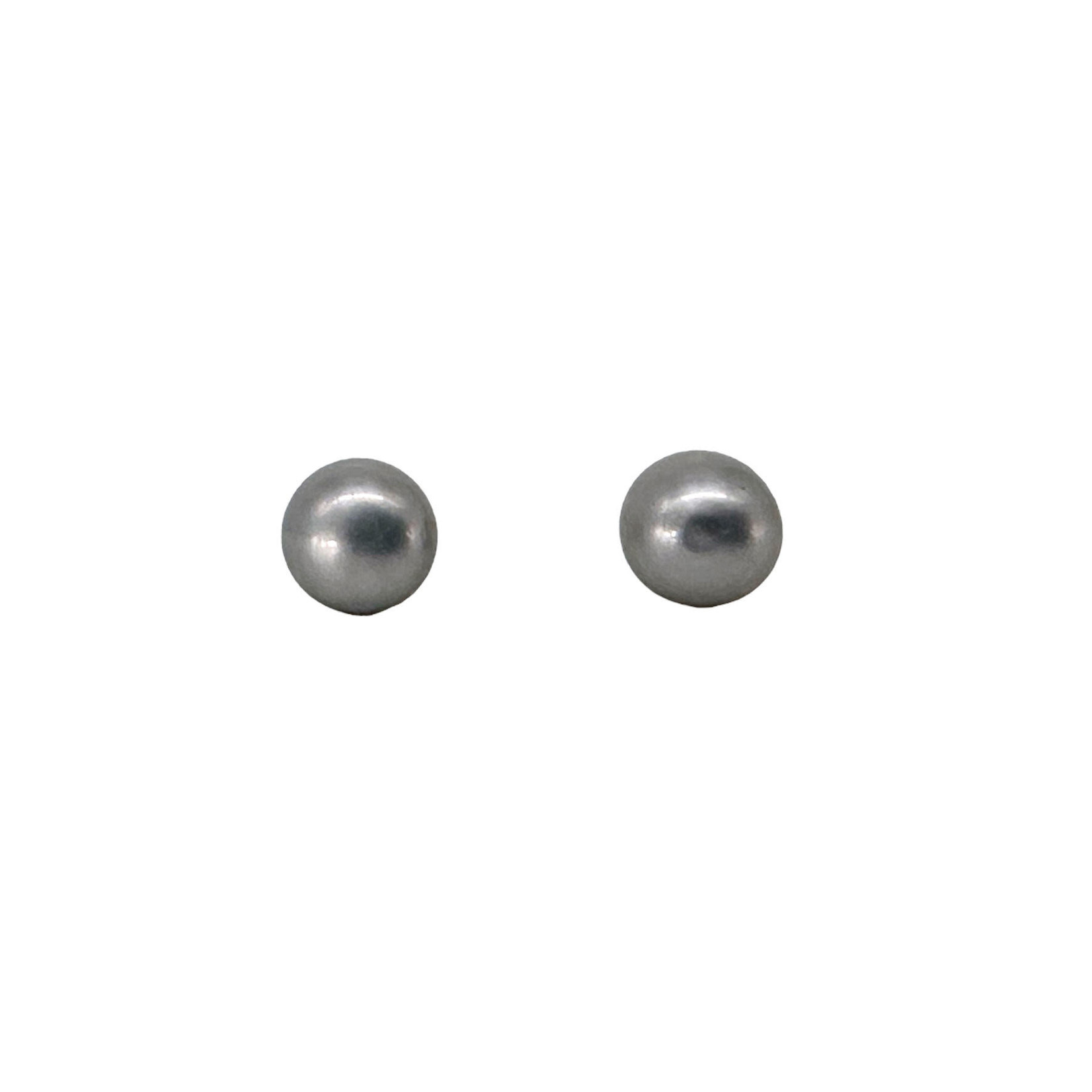 SE517 6mm S/S Pearl Stud Earrings Grey