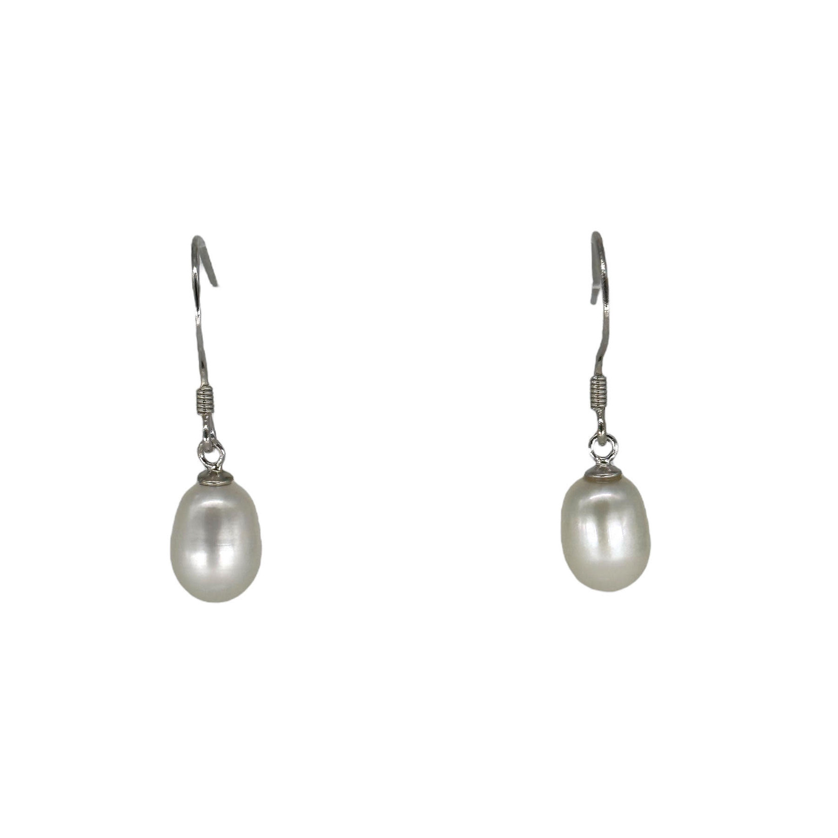 SE529 S/S Pearl Dangle Earrings White