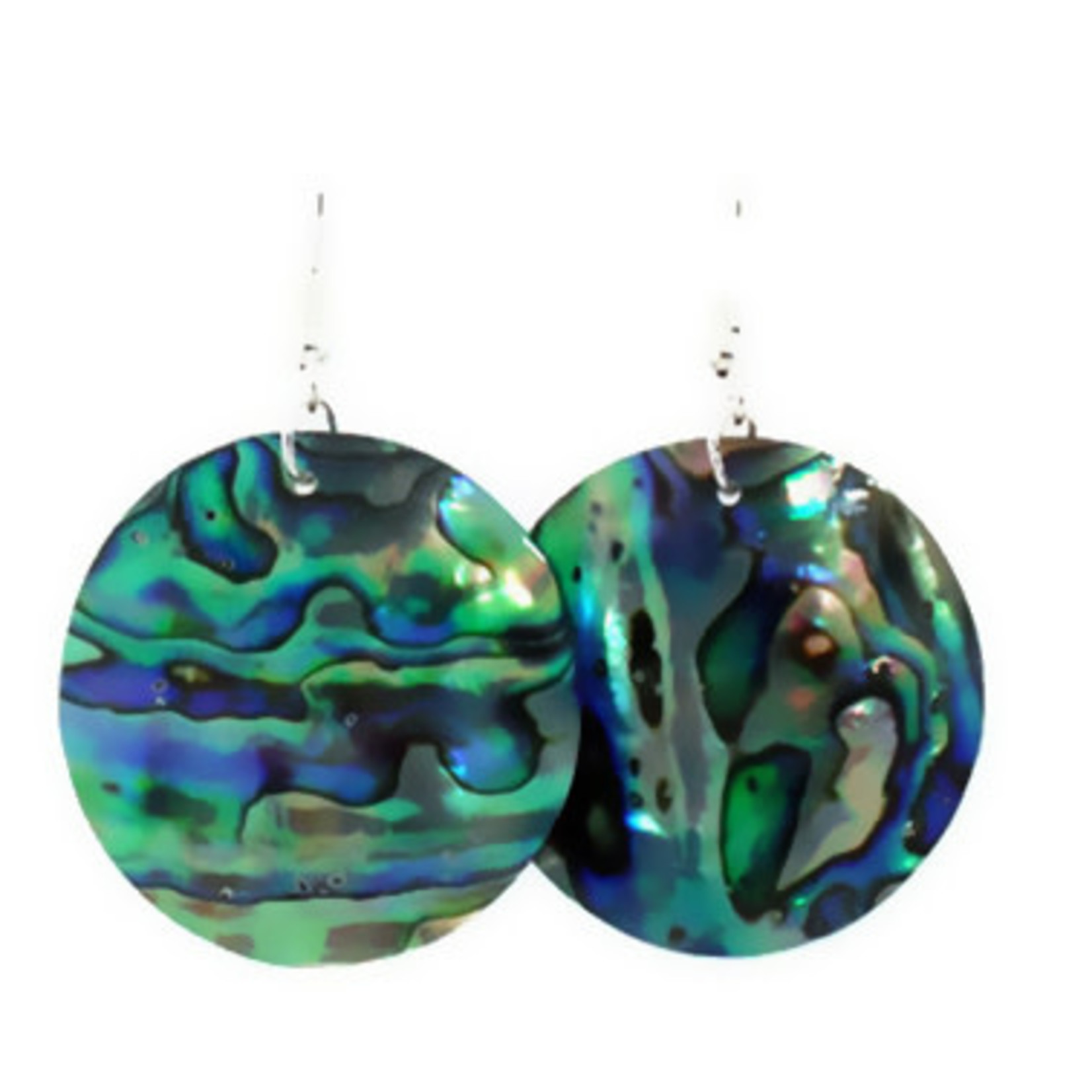 EA1 Shell Earrings Paua Disc