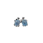 Blue Topaz Stud Earrings SE354 Turtle