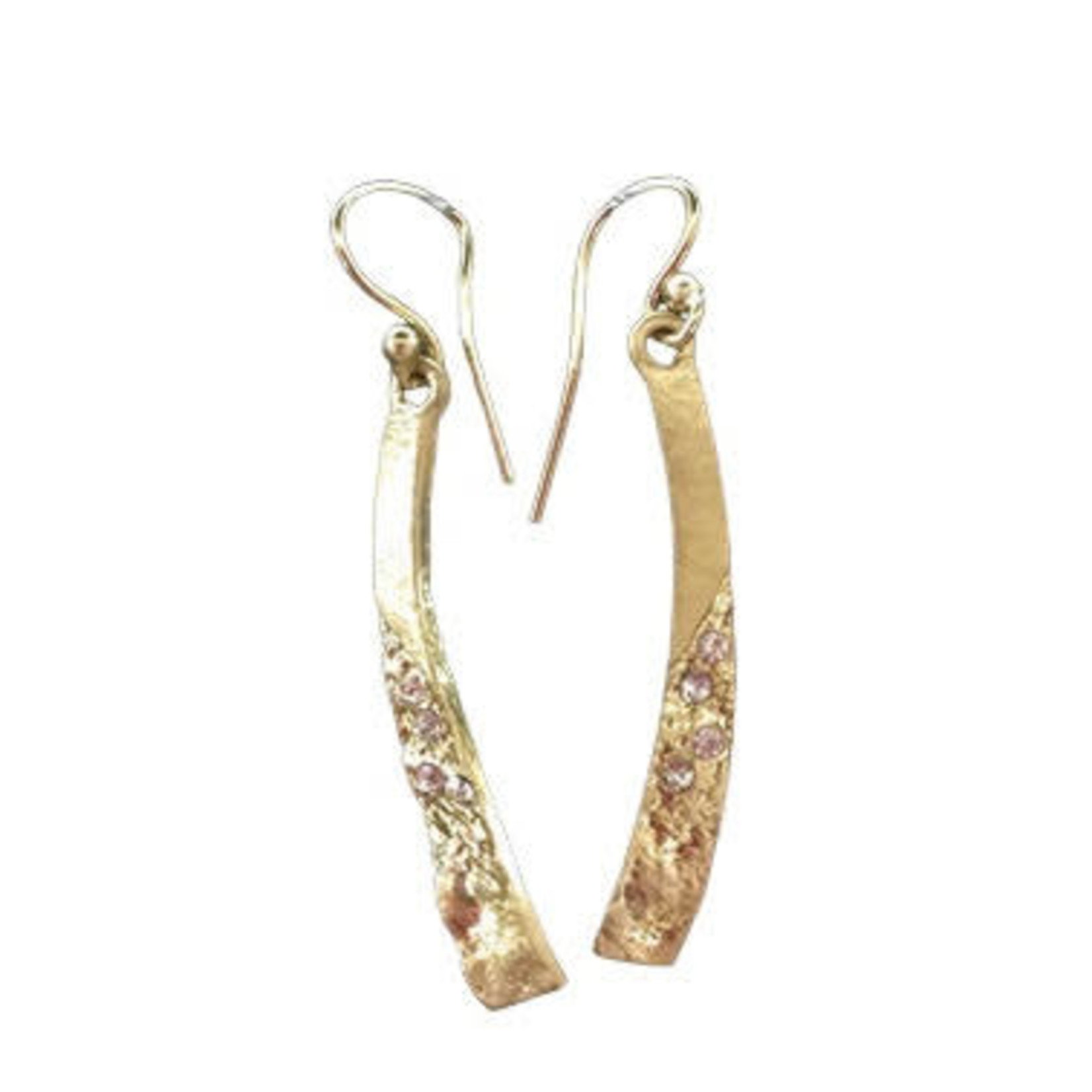 Scratched Earrings Gold X33G