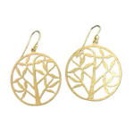 Scratched Earrings Gold X30G