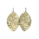Scratched Earrings Gold X28G