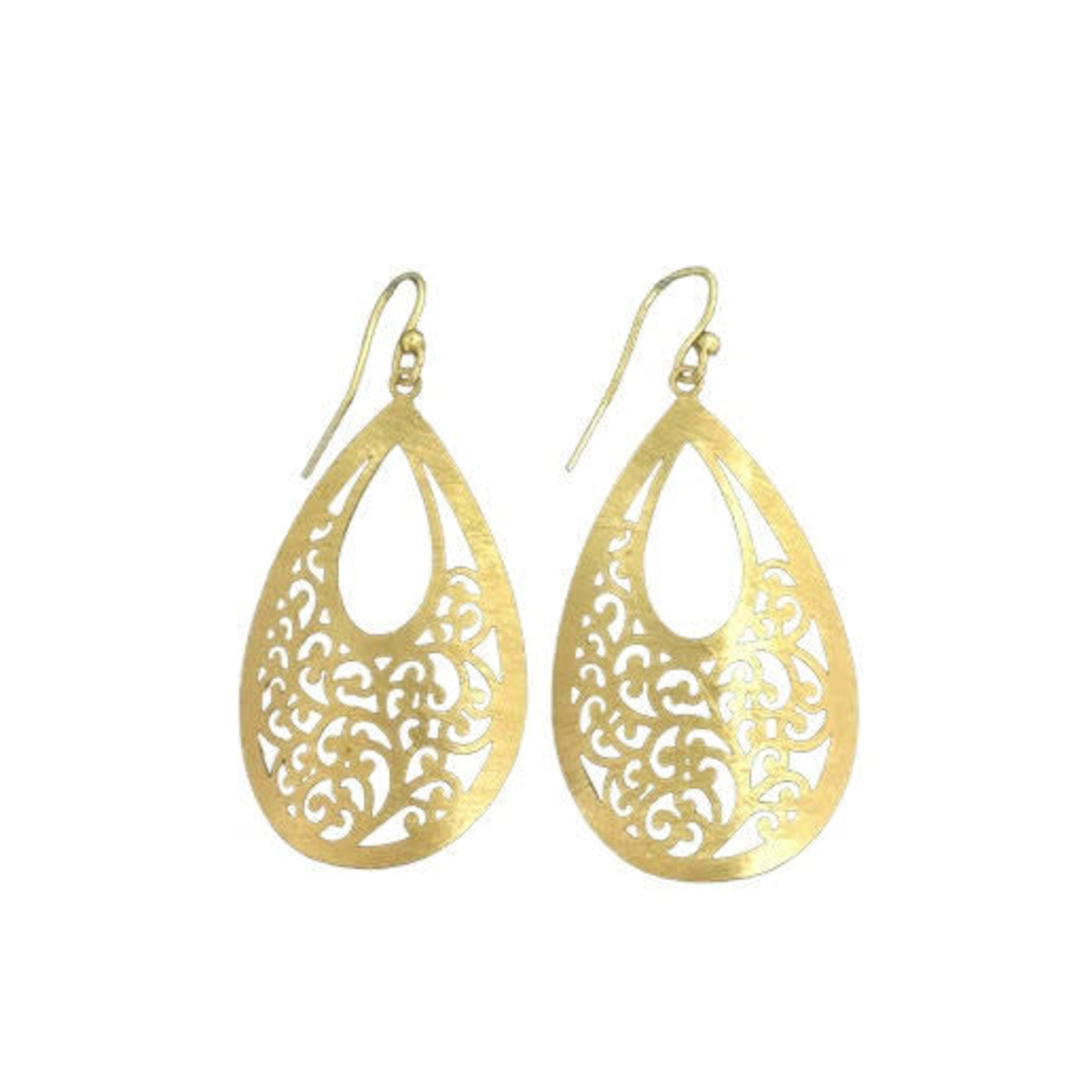 Scratched Earrings Gold X27G