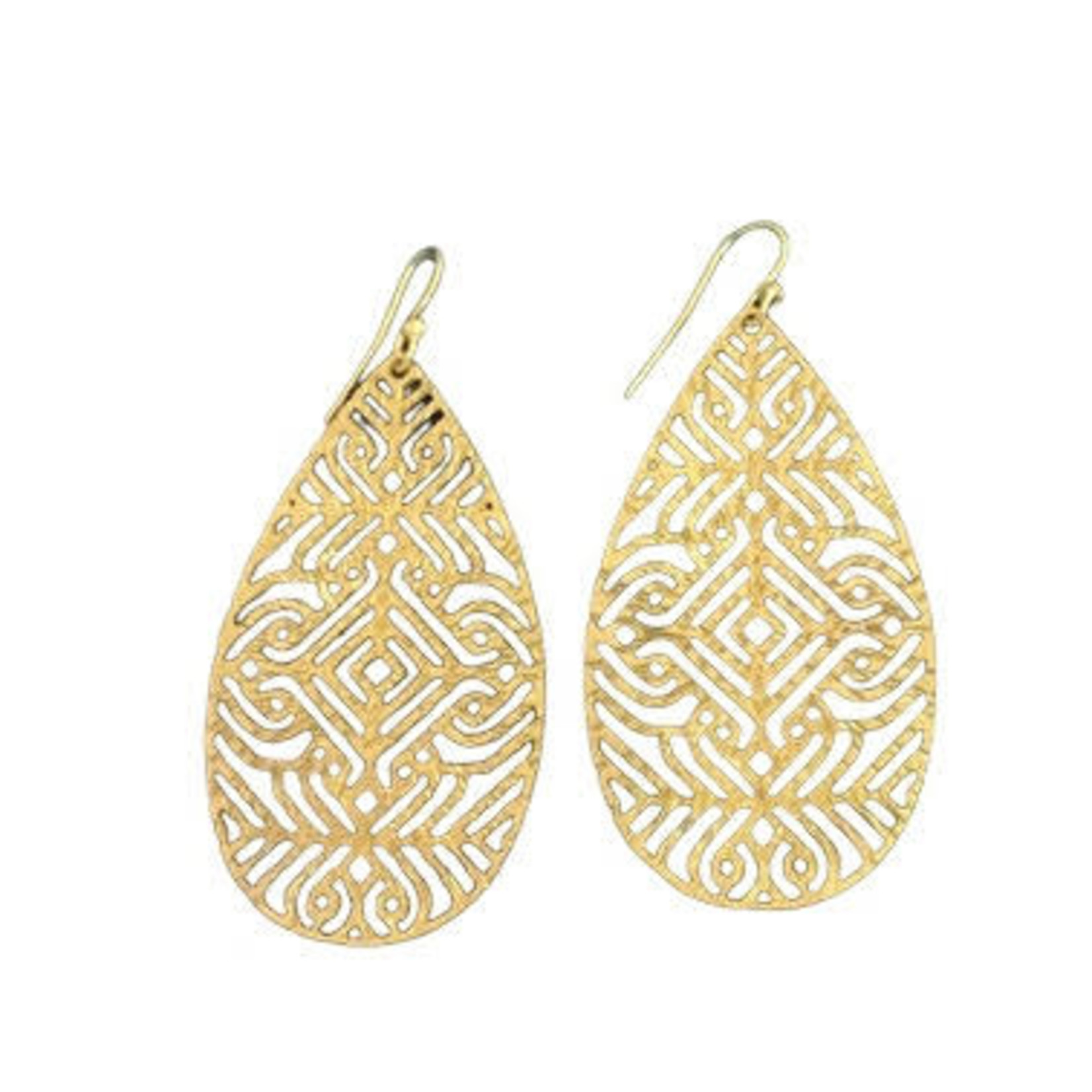 Scratched Earrings Gold X26G