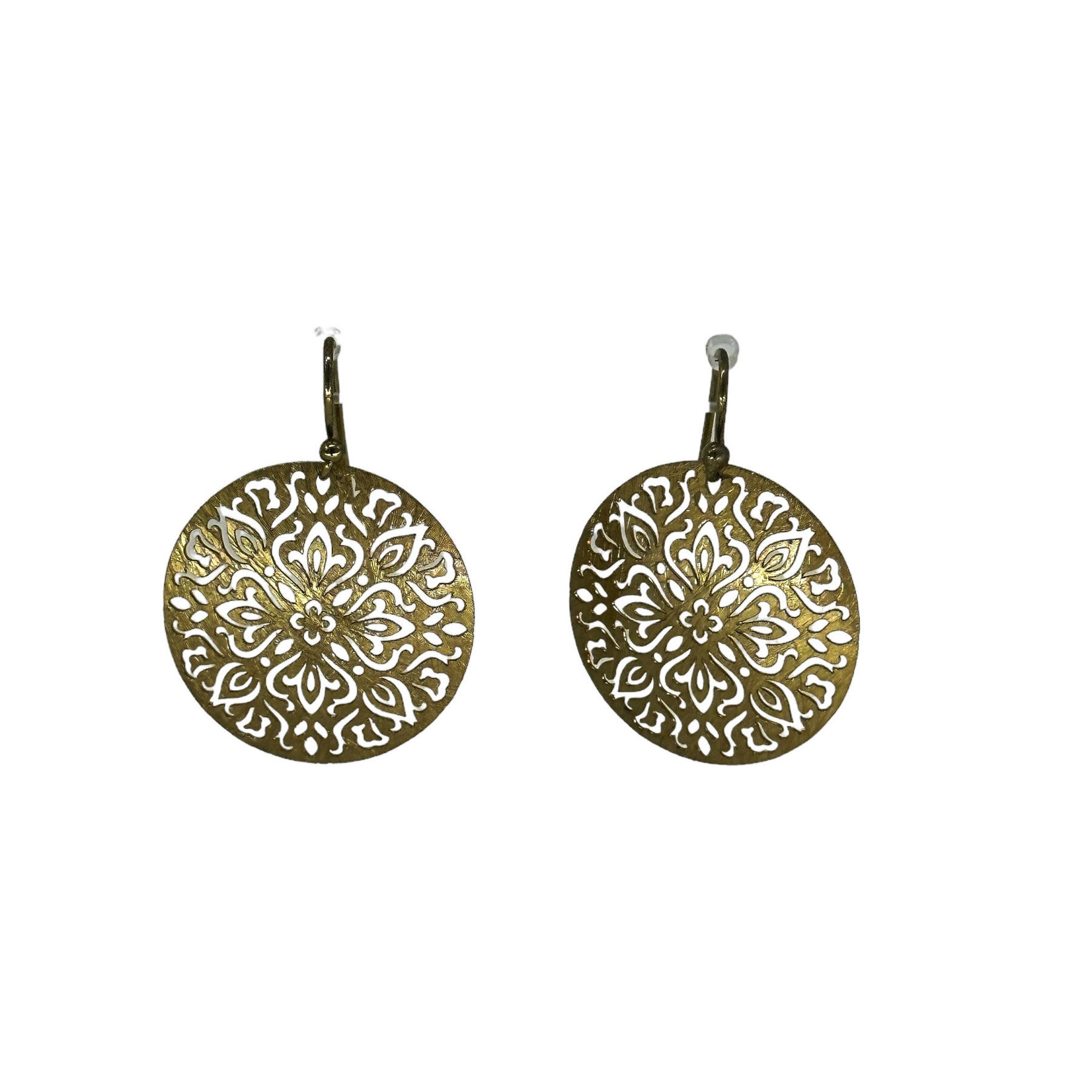 Scratched Earrings Gold X16G