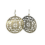 Scratched Earrings Gold X11G
