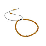 Bamboo and Copper Bead Adjustable String Bracelet