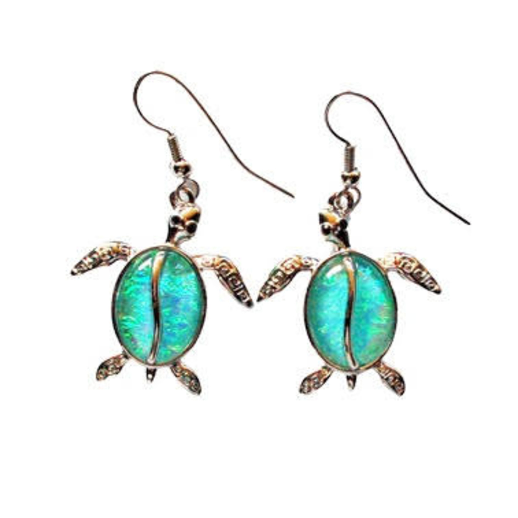 Opal Inspired Resin Earrings Turtle