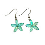 Opal Inspired Resin Earrings Flower