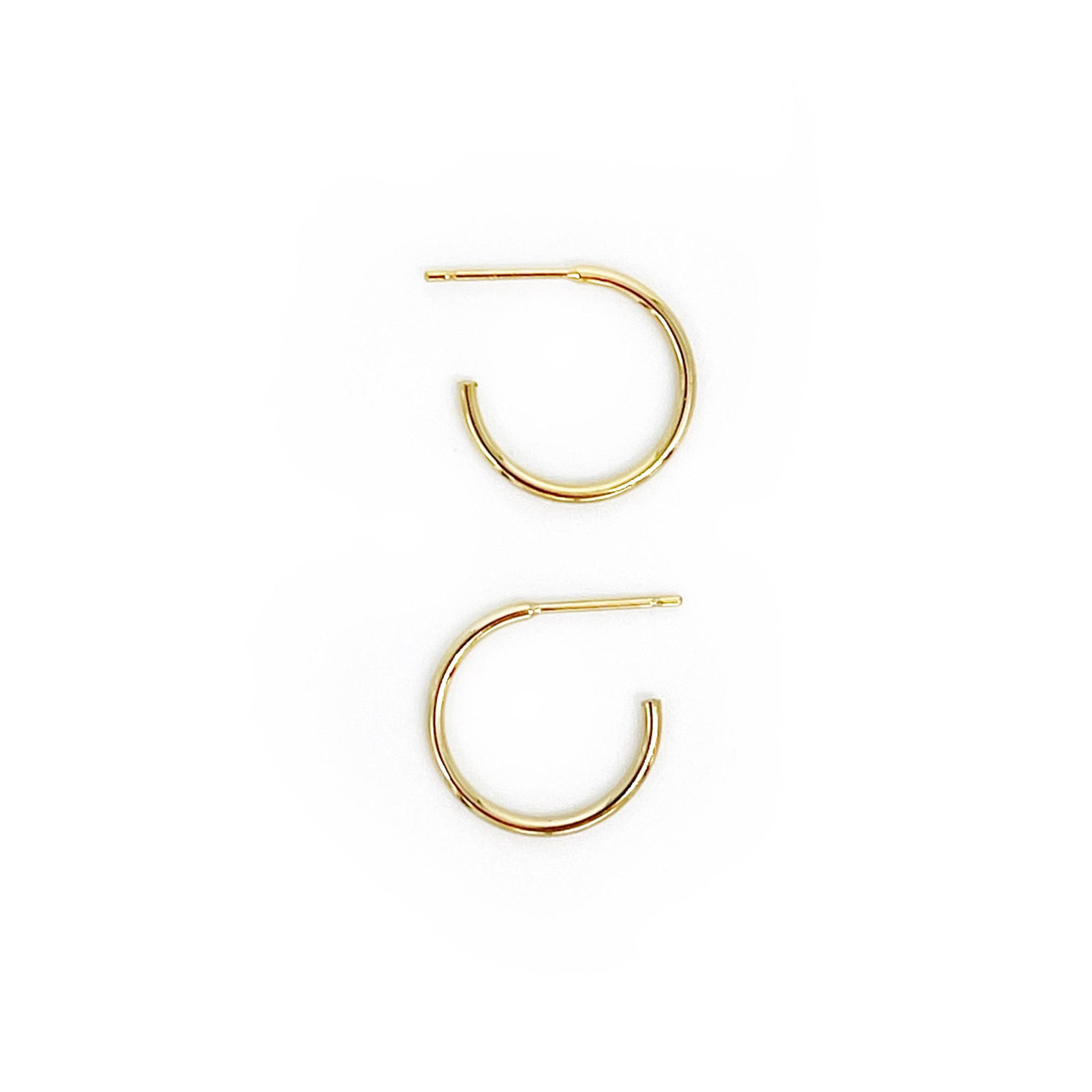 SE360 Gold Fill 3/4 Hoop Post Earrings 15mm