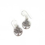 SE427 Sterling Silver Tree of Life Earrings