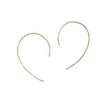 SE326B Sterling Gold Tone Large Sterling Wire Earring