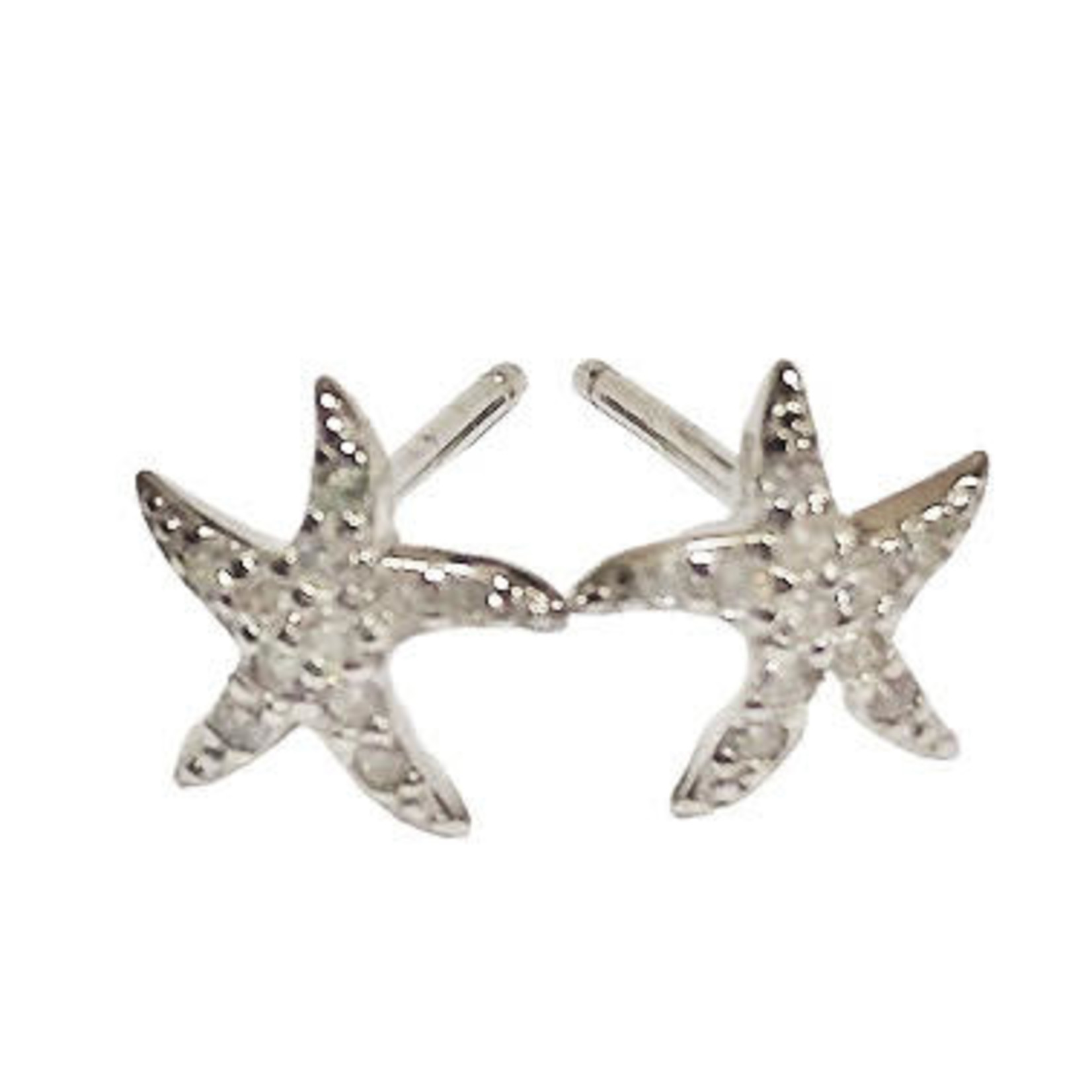 SE319 Sterling Silver Starfish with CZ