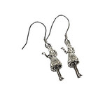 SE309 Sterling Silver Swaying Hula Girl Dangle Earrings