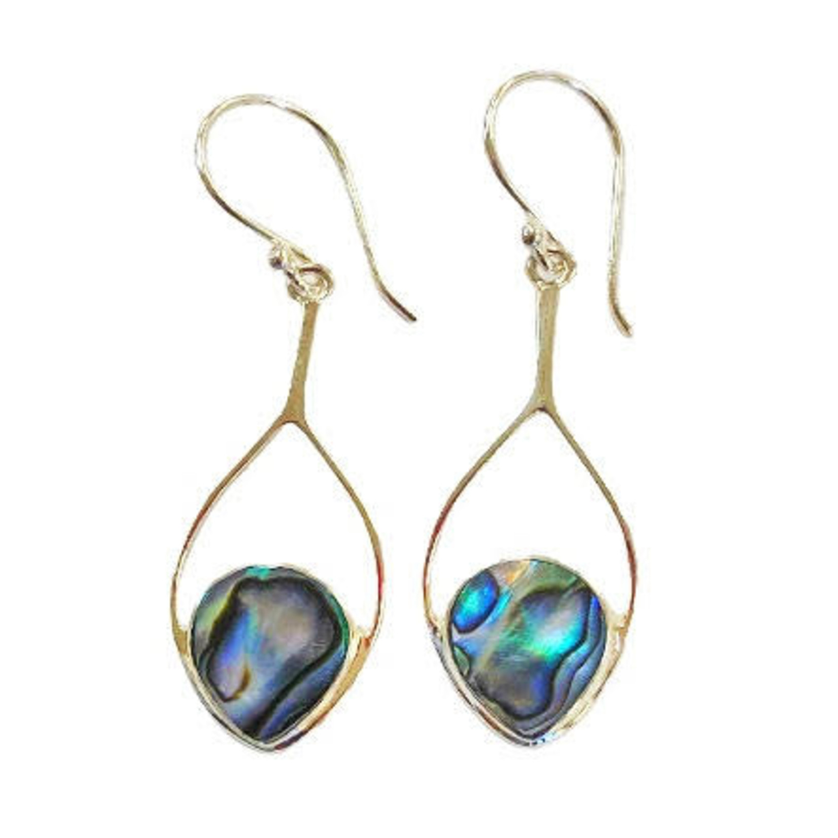 SE160 Sterling Silver Paua Dangle Earrings