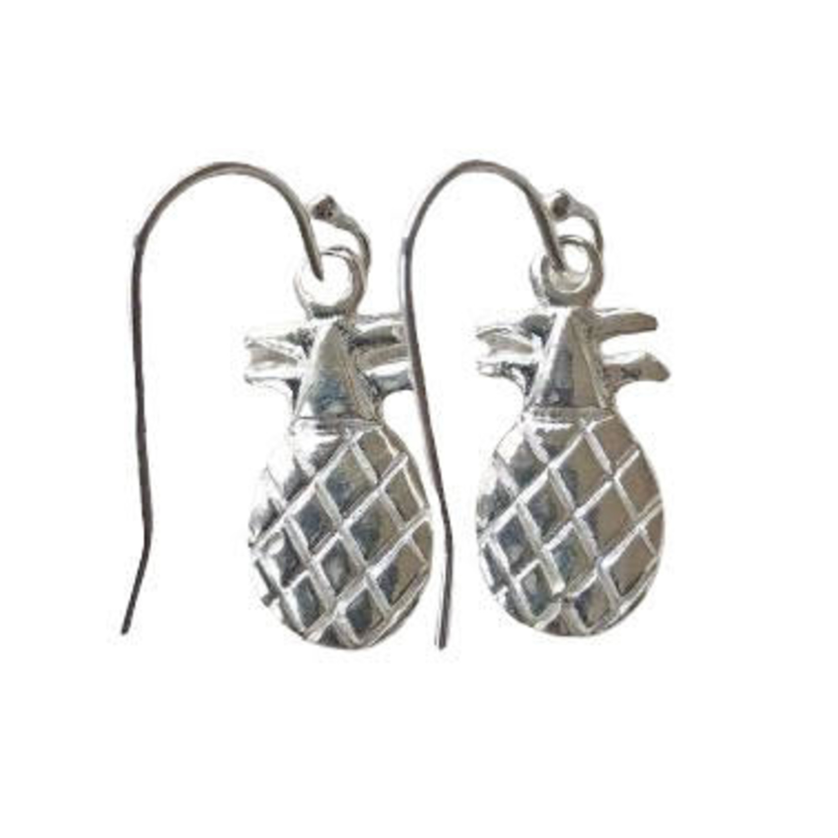 SE142 Sterling Silver Pineapple Dangle Earrings