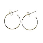 SE133 Sterling Silver Open Hoop Earrings