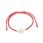 Adjustable String Bracelet with Eye of Shiva Red