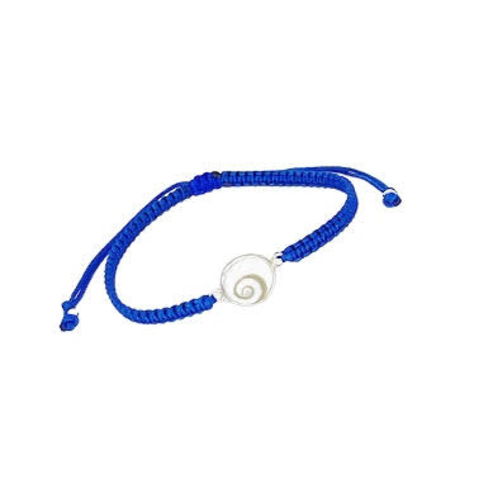 Adjustable String Bracelet with Eye of Shiva Cobalt Blue