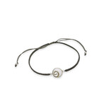 Adjustable String Bracelet with Eye of Shiva Grey