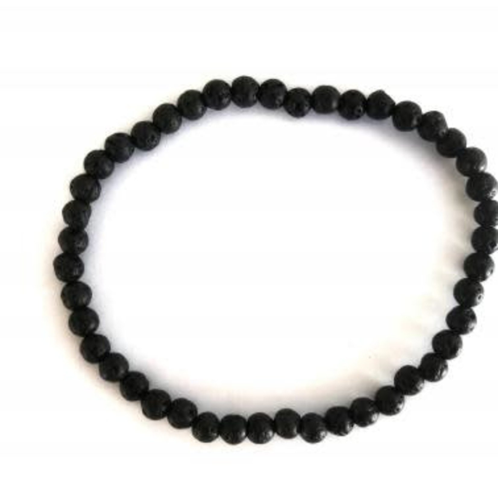 Lava Gemstone Stretch Bracelet 6mm