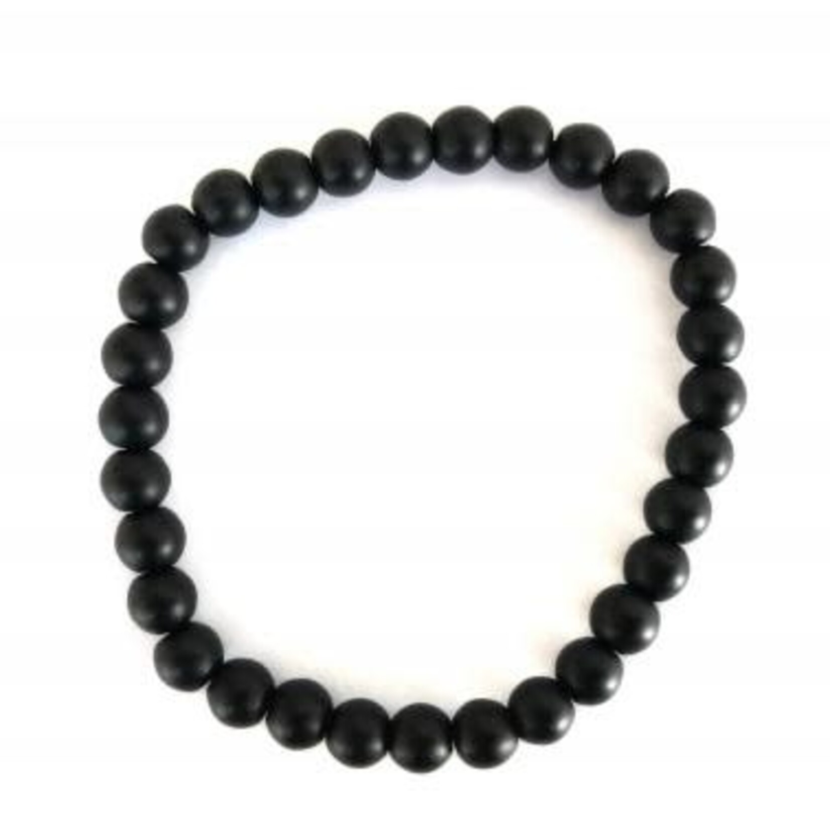 Matte Onyx Gemstone Stretch Bracelet 6mm