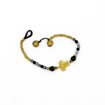 Honu Brass Bead Bracelet TOLH4 Black/Grey