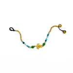 Honu Brass Bead Bracelet TOLH5 Green/Blue