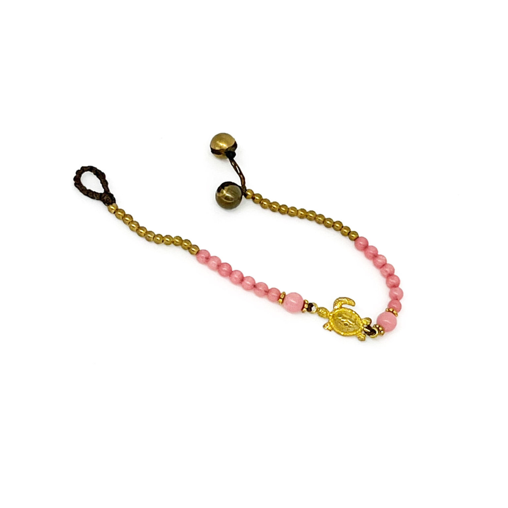 Honu Brass Bead Bracelet TOLH7 Pink